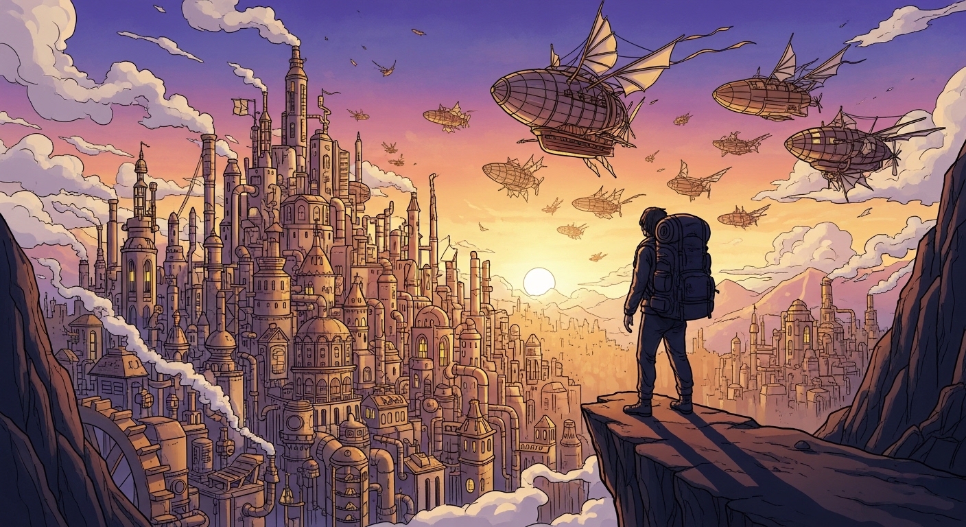 A colorful digital art piece representing the exploration found in Adventure Games